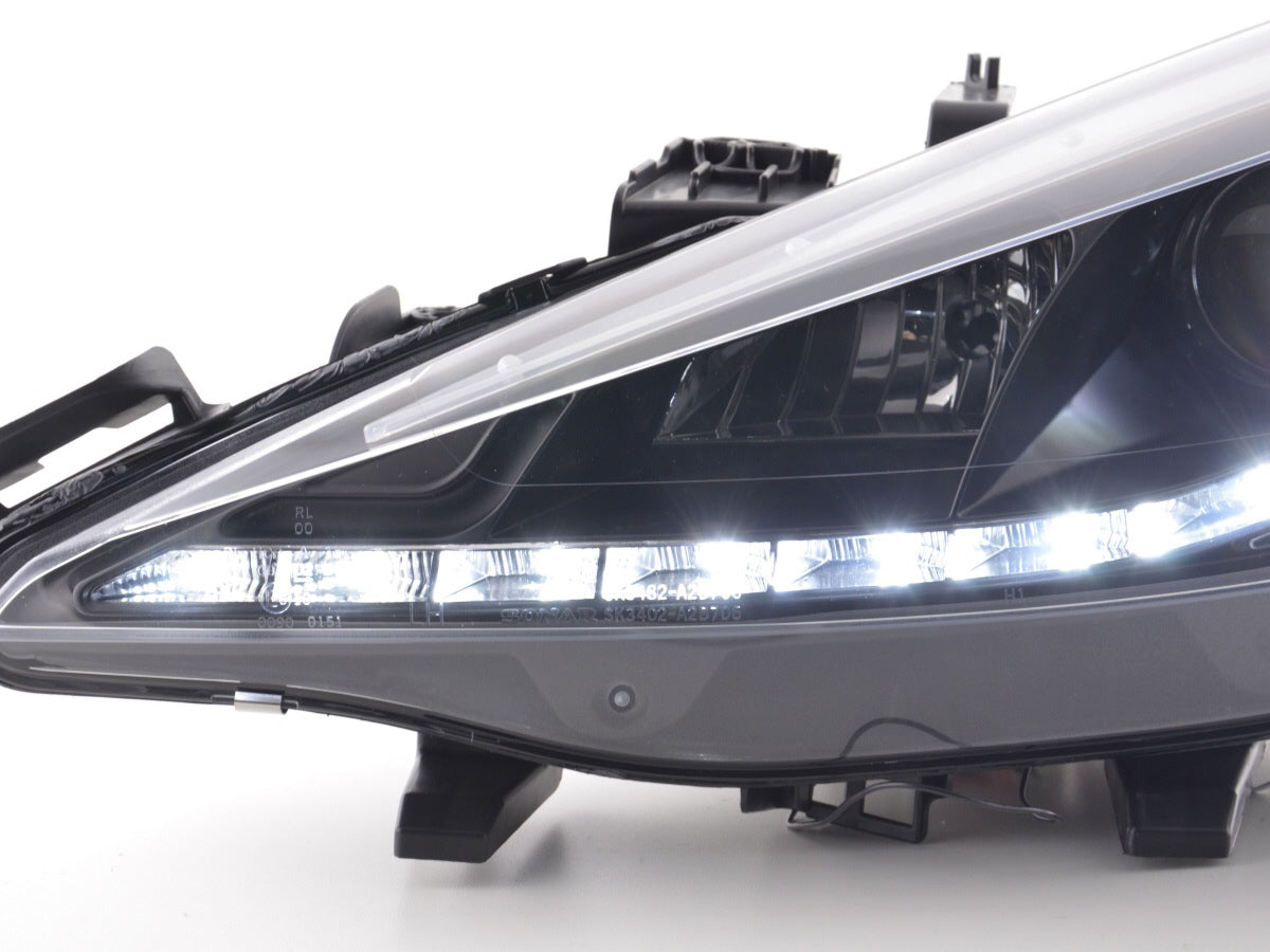 Scheinwerfer Set Daylight LED Tagfahrlicht Peugeot 207 06- schwarz für Rechtslenker Scheinwerfer Set Daylight LED Tagfahrlicht Peugeot 207 06- schwarz für Rechtslenker